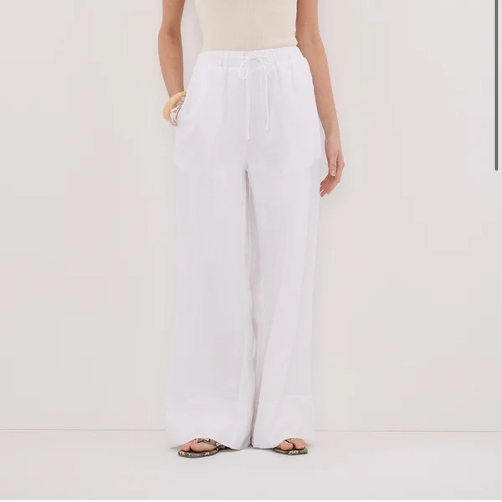 DISSH White Wide-Leg Pants